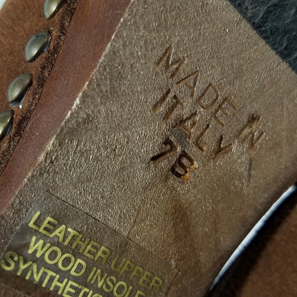 Michael Kors Leather Clog Sandle Italy Sz 7B Shoes - Picture 4 of 7